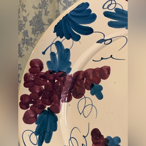 VTG Italian Pottery LS Lamas 14" Hand-Painted Serving Platter MCM - Picture 3 of 9